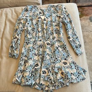 Gorgeous Veronica Beard Silk Long Sleeve Mini Dress